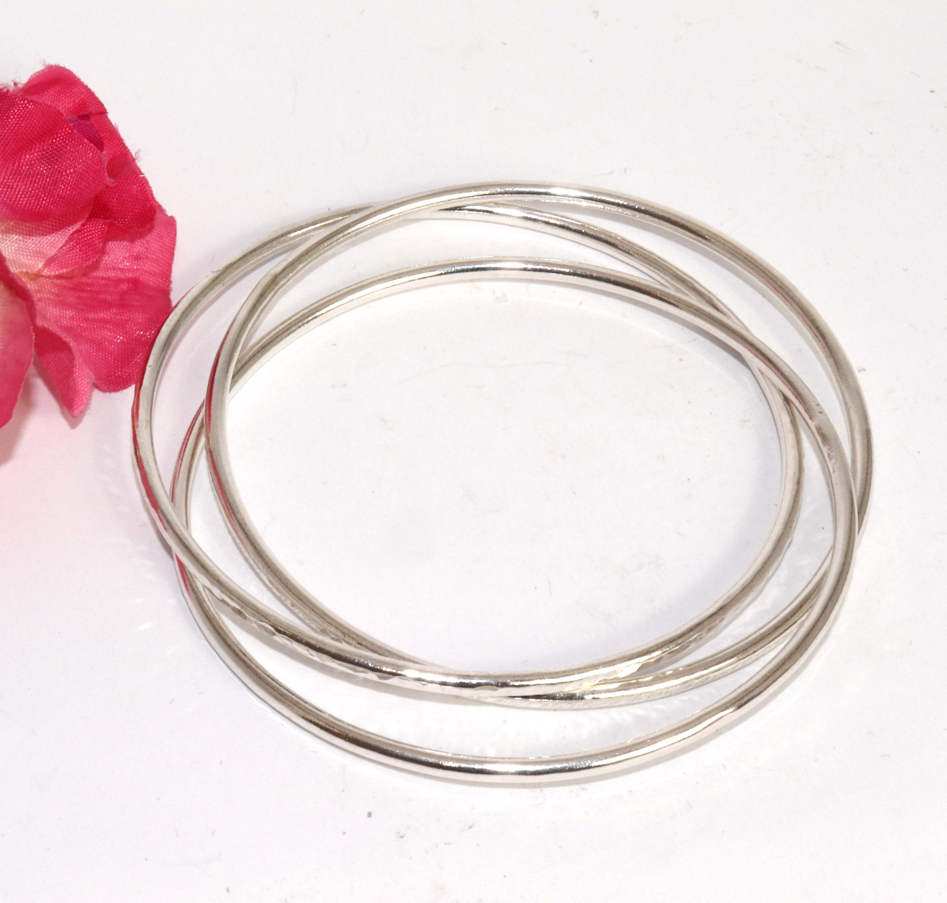 Triple Russian Wedding Ring Style Bangle