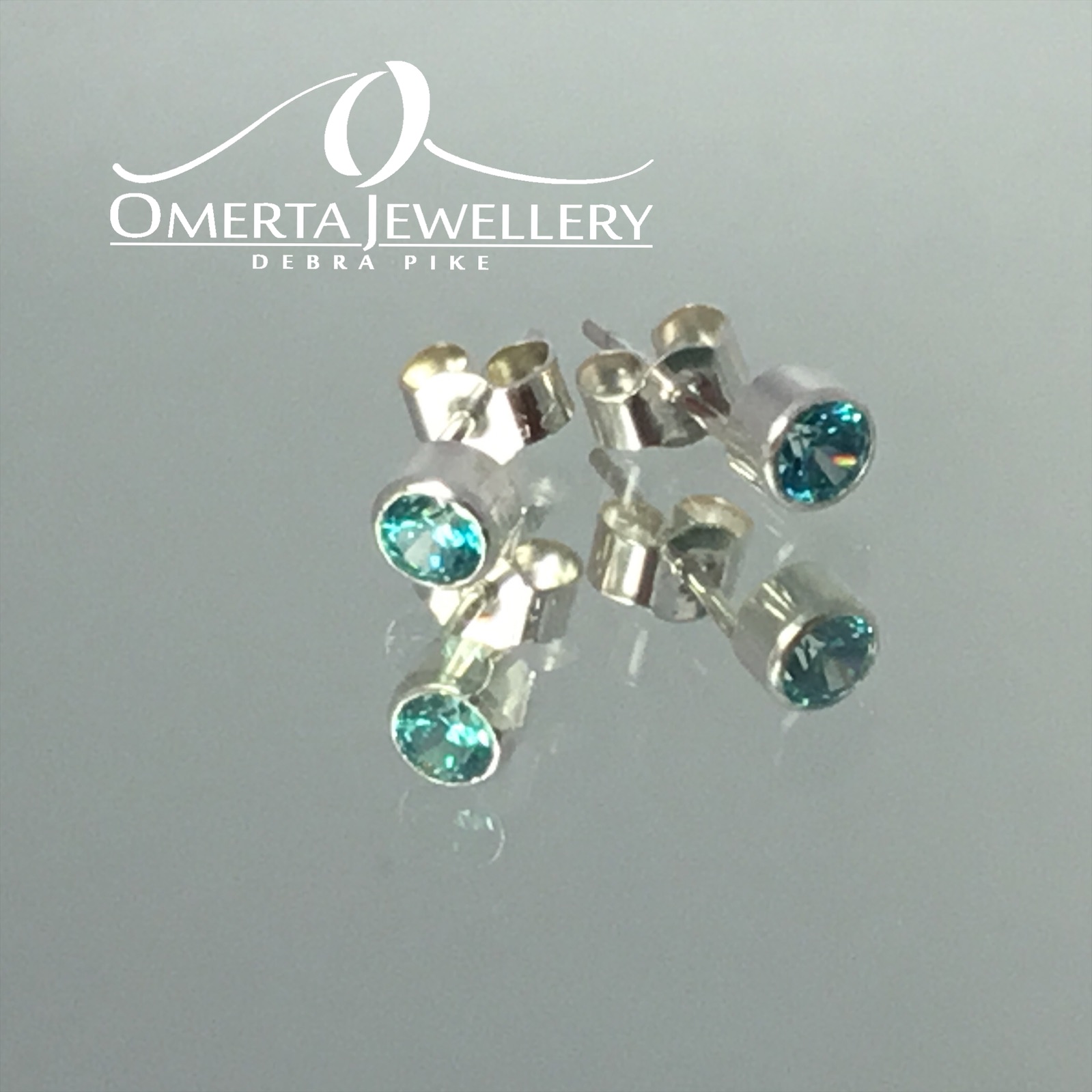 Sterling Silver & Swarovski Zirconia Stud Earrings