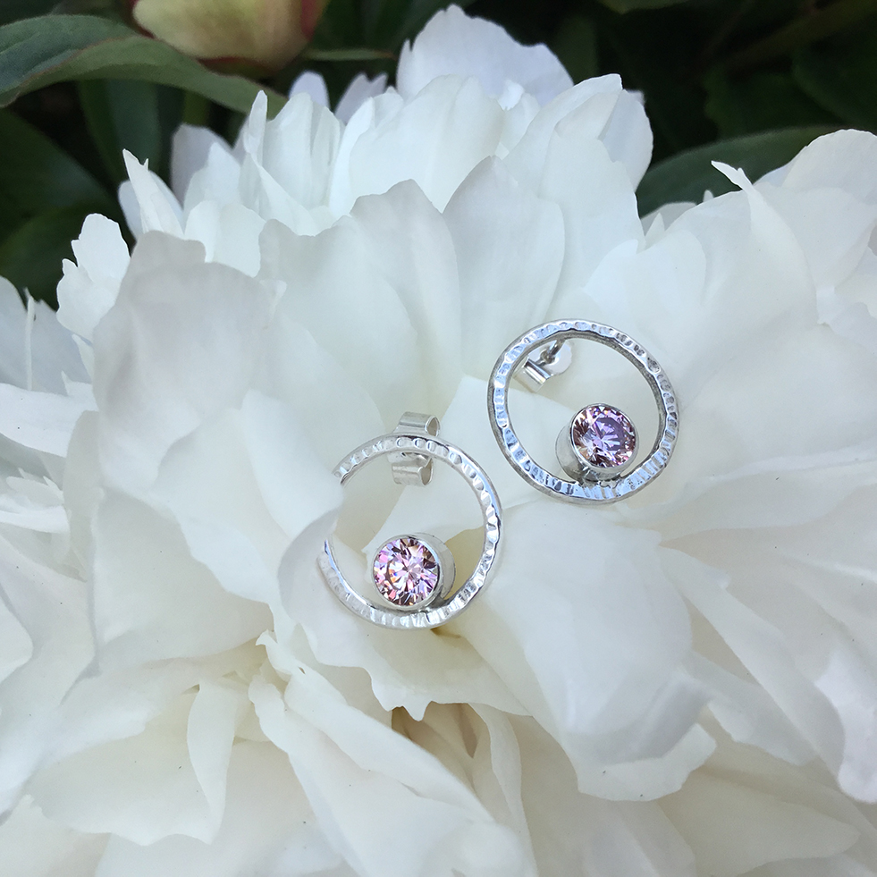 Stud Earrings With Swarovski Zirconia Pure Brilliance Cut Stones