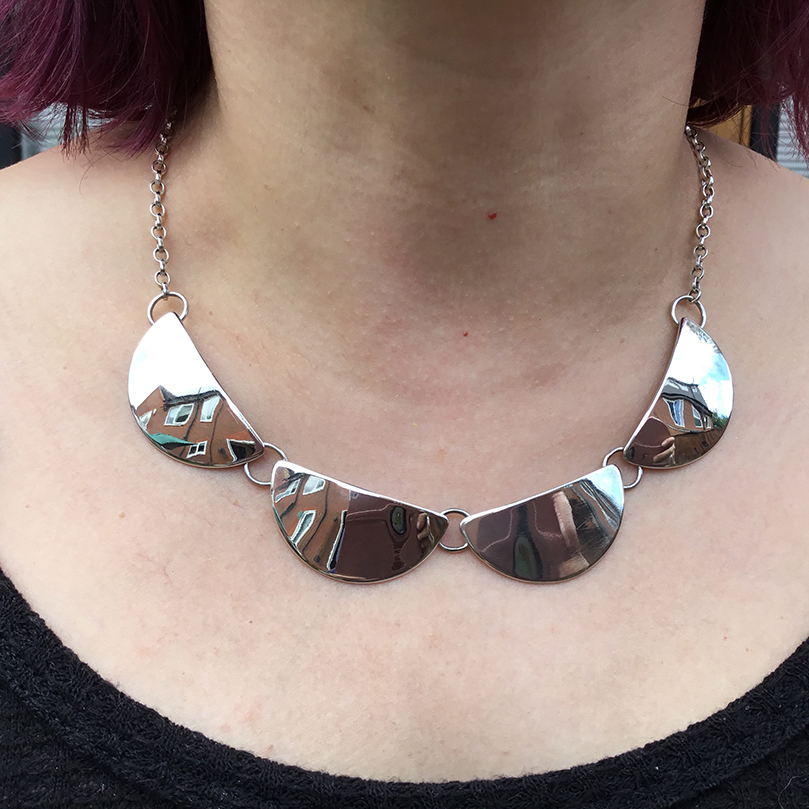 Heavy Danish Style Sterling Silver Necklace