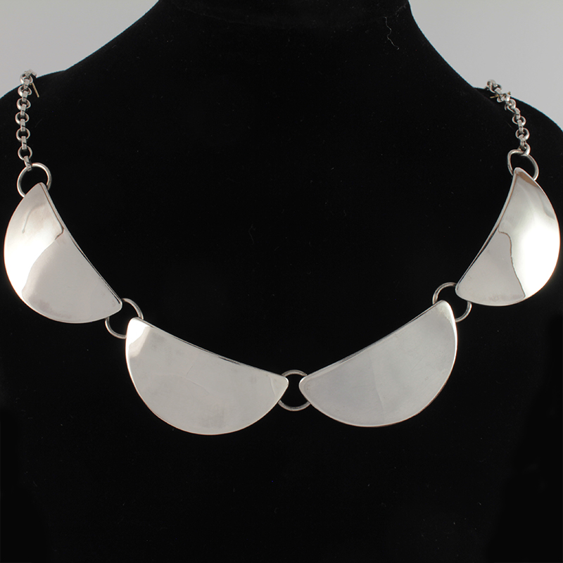 Heavy Danish Style Sterling Silver Necklace