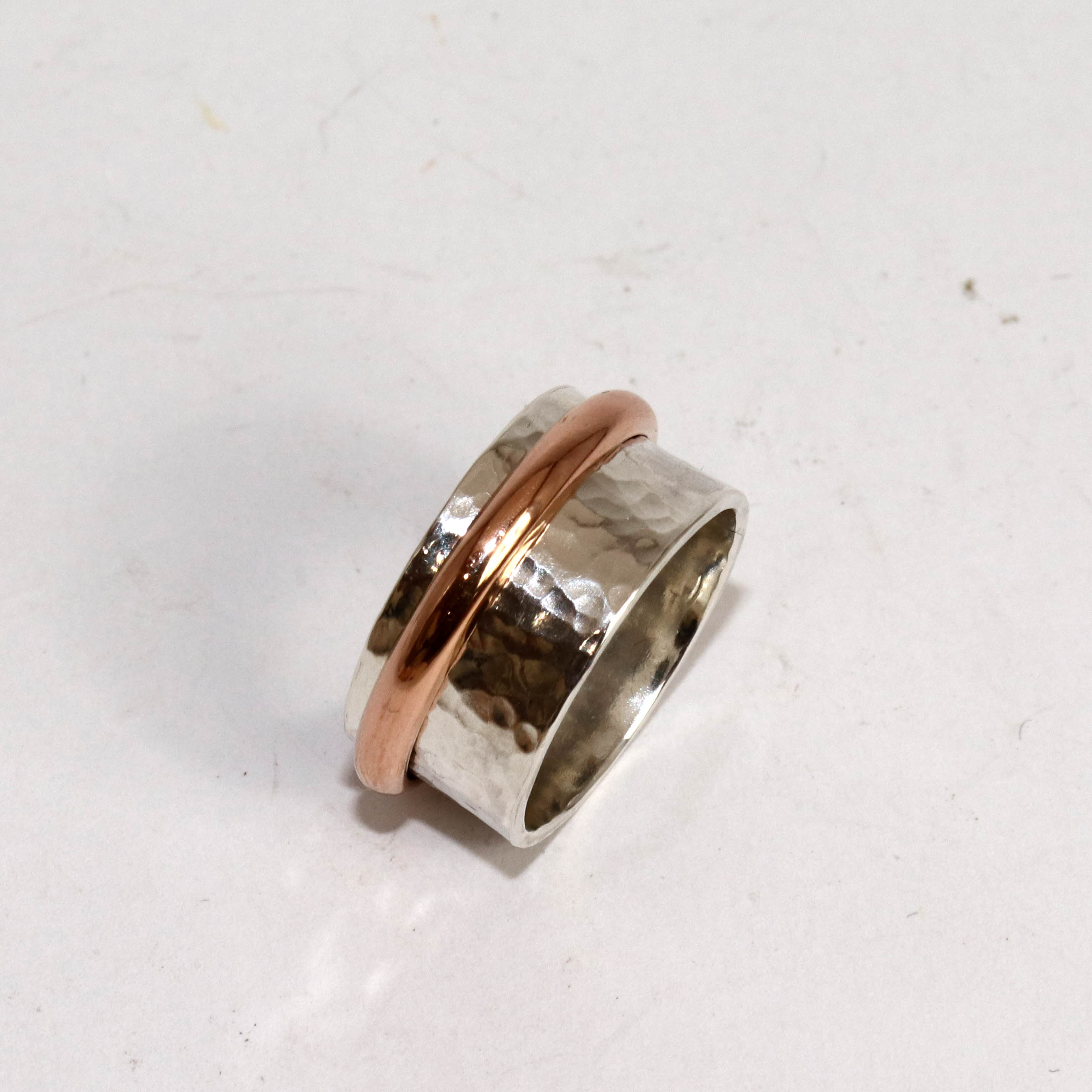 Spinner Ring With Single Spinning 12ct Rose Gold Filled Band